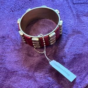 Southern Living Bold Red and Gold Bracelet
